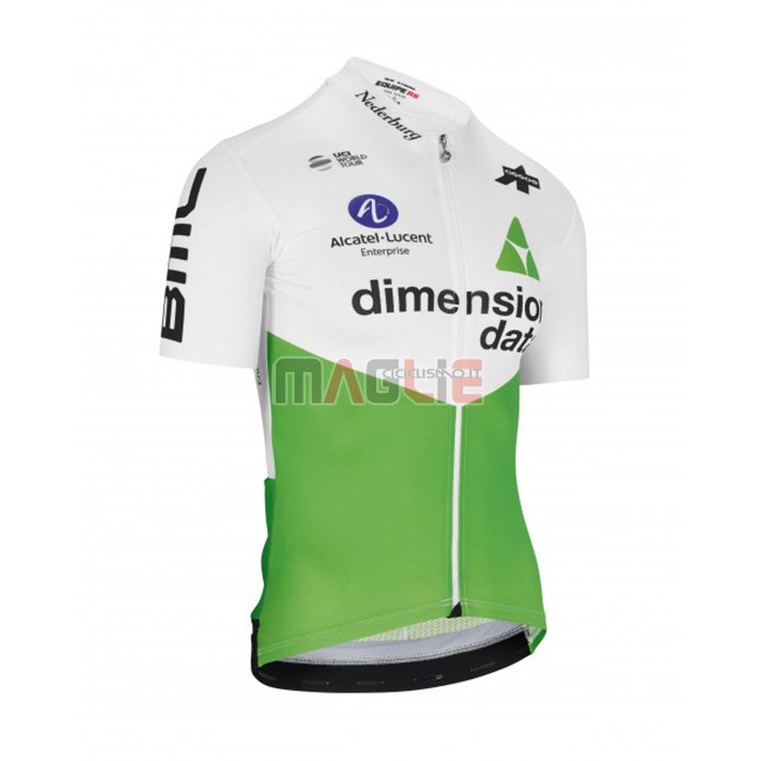 Maglia Dimension Data Manica Corta 2019 Verde Bianco